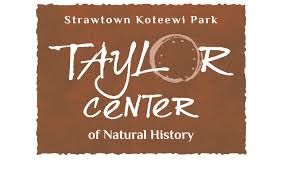 Taylor Center of Natural History logo with brown background.